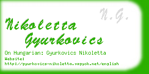 nikoletta gyurkovics business card